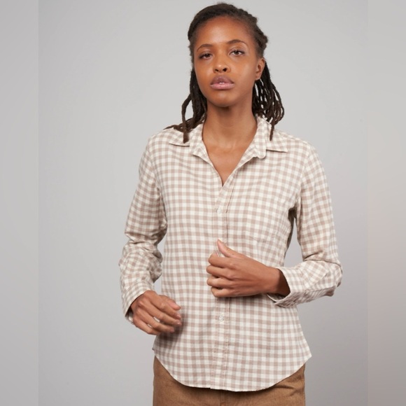 Frank & Eileen Button Down "the Barry" - Camel Check/Plaid - Extra Small XS - Picture 4 of 16